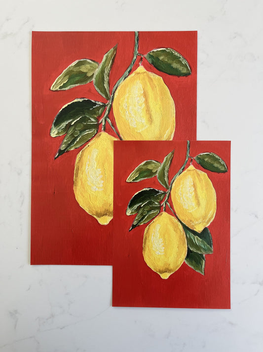 Lemon Life Acrylic Art Print