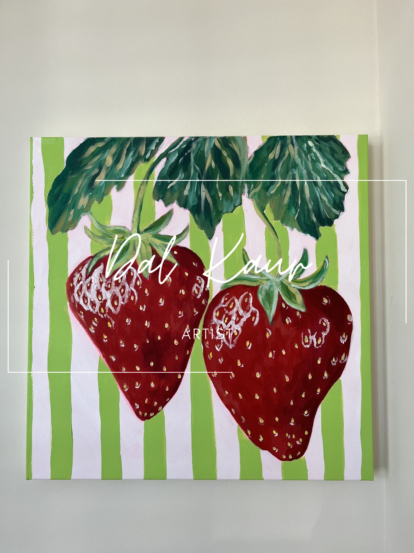 Striped Vintage Strawberries