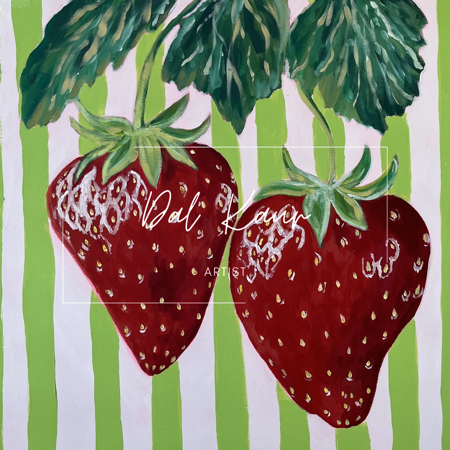 Striped Vintage Strawberries